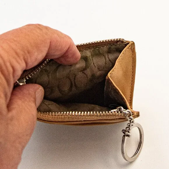 Coach Key Chain Leather card wallet - Picture 3 of 3